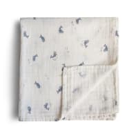 Mushie Muslin Swaddle Whales