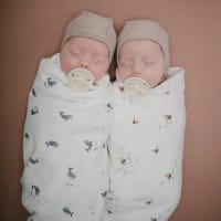 Mushie Muslin Swaddle Whales