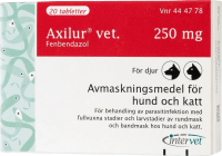 Axilur vet. tablett för hund och katt 250 mg 20 st