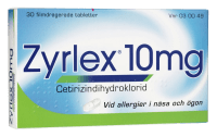 Zyrlex filmdragerad tablett 10 mg 30 st
