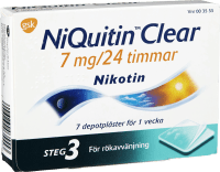 NiQuitin Clear depotplåster 7 mg/24 timmar 7 st