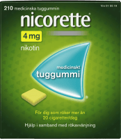 Nicorette medicinskt tuggummi 4 mg 210 st