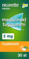 Nicorette Fruktmint medicinskt tuggummi 2 mg 30 st