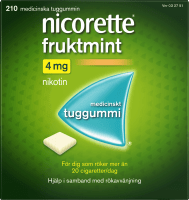Nicorette Fruktmint medicinskt tuggummi 4 mg 210 st
