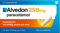 Alvedon suppositorium 250 mg 10 st