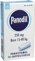 Panodil suppositorium 250 mg 10 st