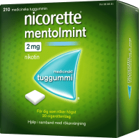 Nicorette Mentolmint medicinskt tuggummi 2 mg 210 st