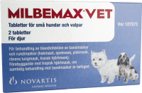 Milbemax vet. för små hundar och valpar tablett 2 st 
