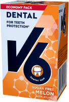 V6 Dental Melon tuggummi 70 g
