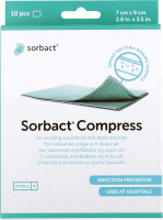 Sorbact Compress 7 cm x 9 cm 10 st