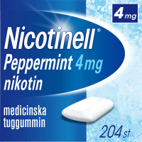 Nicotinell Peppermint medicinskt tuggummi 4 mg 204 st