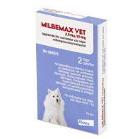 Milbemax vet. tuggtablett för hund (1-5 kg) 2,5 mg/25 mg 2 st