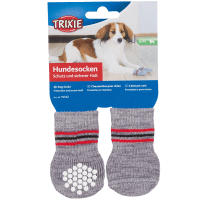 Trixie Hundsock 2-pack Non-slip Grå L