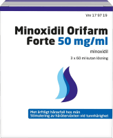 Minoxidil Orifarm Forte kutan lösning 50 mg/ml 3x60 ml