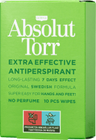 Absolut Torr Wipes 10 st