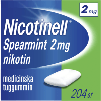 Nicotinell Spearmint medicinskt tuggummi 2 mg 204 st