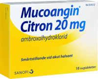 Mucoangin Citron sugtablett 20 mg 18 st