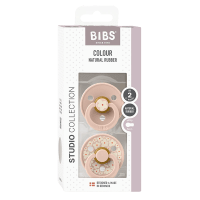 BIBS Pacifier Studio Colour Jasmine Latex Size 2 Blush Mix 2-pack