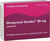 Omeprazol Sandoz enterokapsel 20 mg 14 st