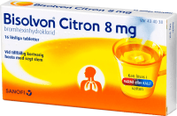 Bisolvon Citron löslig tablett 8 mg 16 st