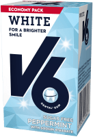 V6 White Peppermint tuggummi 72 g