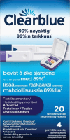 Clearblue 20 Ägglossningstester & 4 Graviditetstester till Clearblue Advanced Fertilitetsmonitor