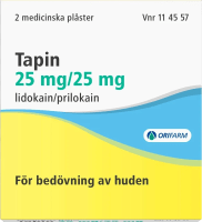 Tapin medicinskt plåster 25 mg/25 mg 2 st