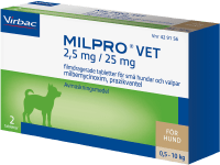 Milpro Vet för Hund 2,5 mg / 25 mg 2 tabletter