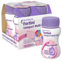 Fortini Compact MultiFibre från 1 år jordgubb 4x125milliliter