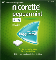 Nicorette Pepparmint medicinskt tuggummi 2 mg 210 st