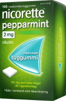 Nicorette Pepparmint medicinskt tuggummi 2 mg 105 st