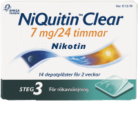 NiQuitin Clear Depotplåster 7mg/24timmar Plåster, 14st