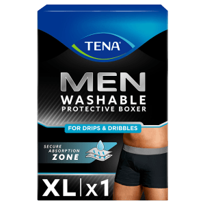 TENA Men Tvättbar Inkontinenskalsong Boxermodell Svart XL 1 st