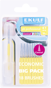 Ekulf pH Professional Konisk Mellanrumstandborste 0,7 mm 18 st