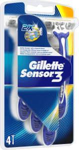 Gillette Sensor 3 4P Engångshyvel för män