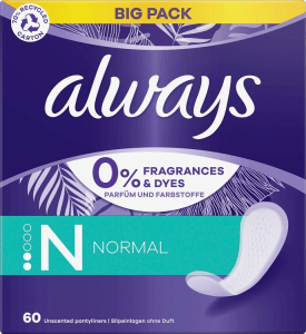 Always Dailies Normal Fresh & Protect Trosskydd 60 st