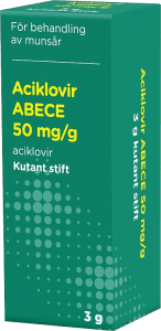 Aciklovir ABECE Kutant stift 50 mg/g 3 g