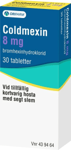 Coldmexin Orifarm 8 mg 30 tabletter