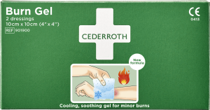Cederroth First Aid Burn Gel Dressing 2 kompresser 10x10 cm