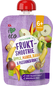 ICA I Love Eco Fruktsmoothie Äpple Mango 90 g
