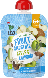 ICA I Love Eco Fruktsmoothie Äpple Kokos 90 g