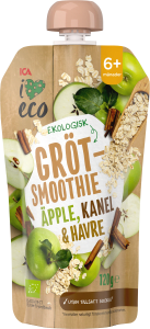 ICA I Love Eco Gröt Äpple Kanel och Havre 120 g