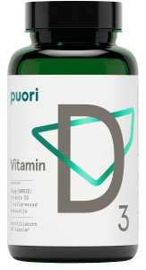 Puori D3 D-vitamin 60 kapslar 10 µg