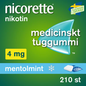 Nicorette Mentolmint medicinskt tuggummi 4 mg 210 st