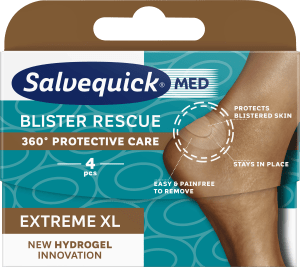 Salvequick MED Blister Rescue Extreme XL skoskavsplåster 4 st