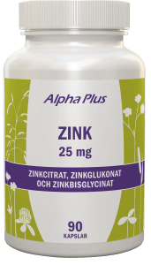 Alpha Plus Zink 25 mg 90 kapslar
