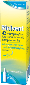 Rinivent Nässpray 42 mikrogram/dos 15 ml