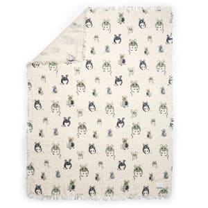 Elodie Soft Cotton Blanket Forest Mouse
