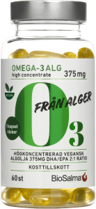 BioSalma Omega-3 av Alg 375 mg DHA/EPA 60 kapslar