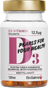 BioSalma D3-vitamin 12,5 µg Tiny Pearls 120 st
